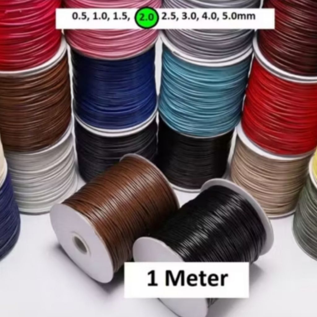 

Tali Korea 1mm 2 mm 3 mm Per 1 Meter DIY Kalung Gelang Gantungan Kunci