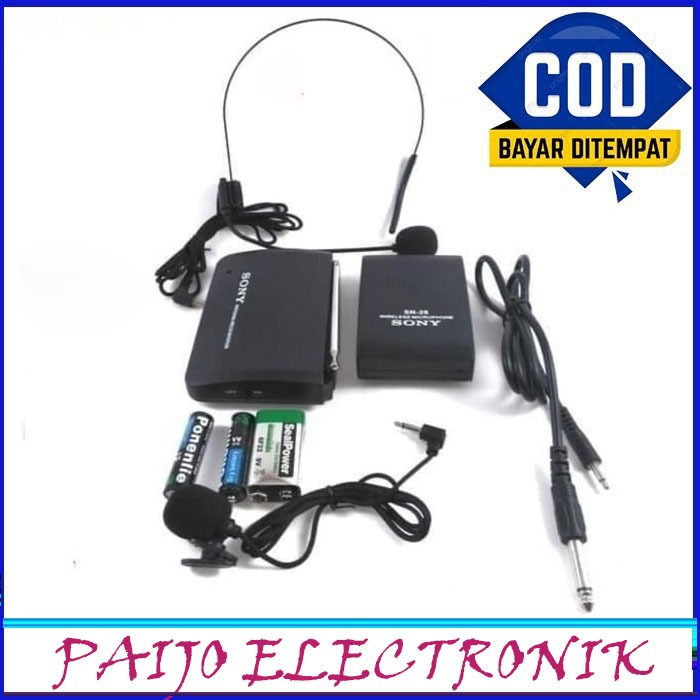Sony SN-28 Mic bando + mic jepit CLIP-ON wireless