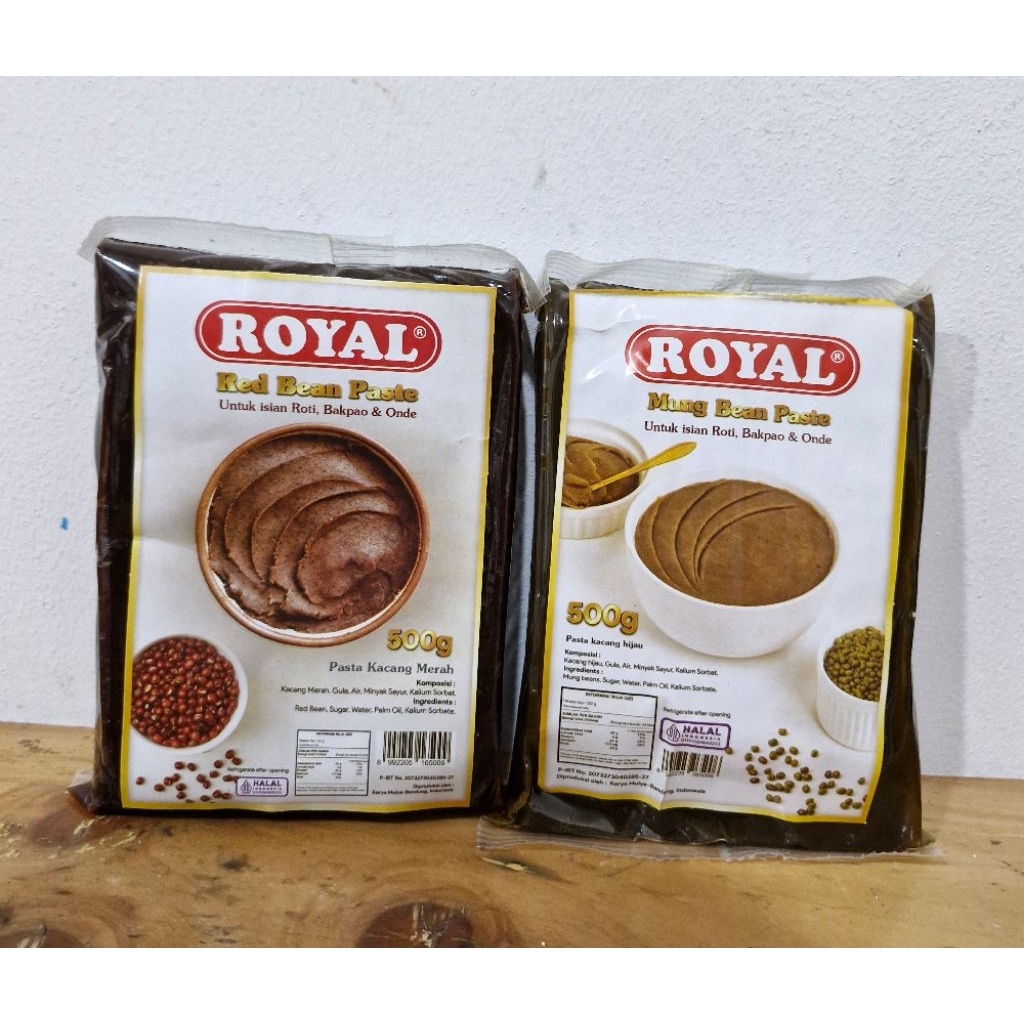 

Isian Pao Roti Kue Onde ROYAL rasa Red Bean Kacang Merah / Mung Bean Kacang Hijau 500gr