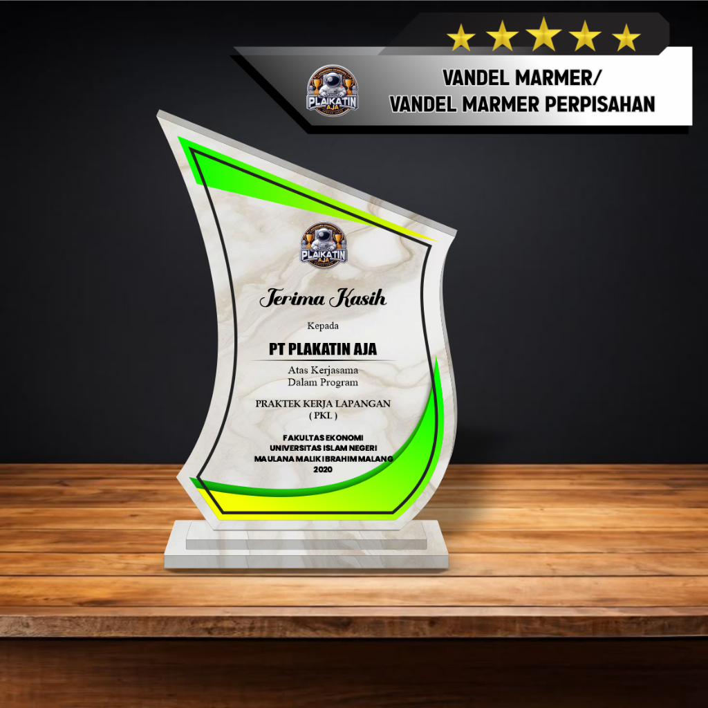 Vandel marmer/ vandel marmer perpisahan / vandel marmer wisuda / vandel pkl dan kkn / vandel