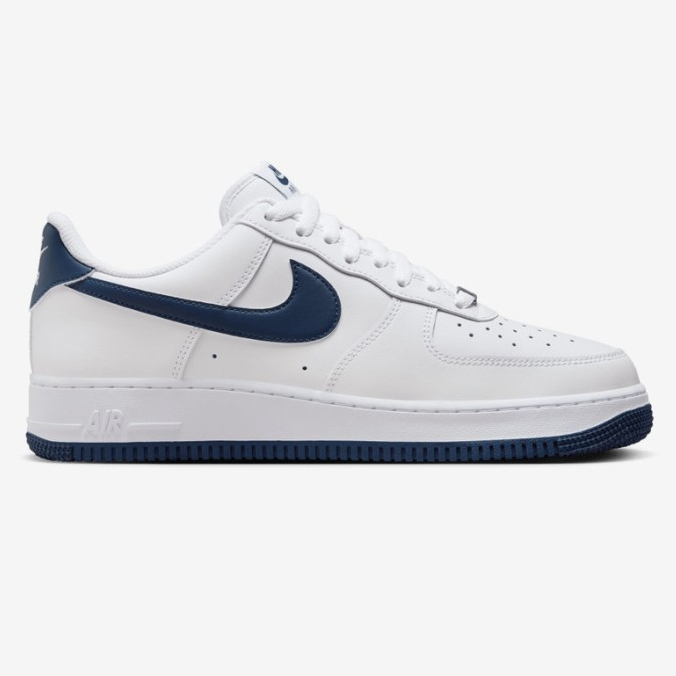 NIKE AIR FORCE 1 07 White/Midnight Navy ORIGINAL 100%  FJ4146-104
