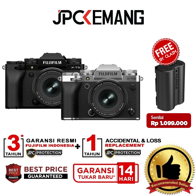 Fujifilm XT5 Kit 16-50mm f2.8-4.8 Mirrorless Camera Fuji X-T5 XT 5 16-50 mm Garansi Resmi