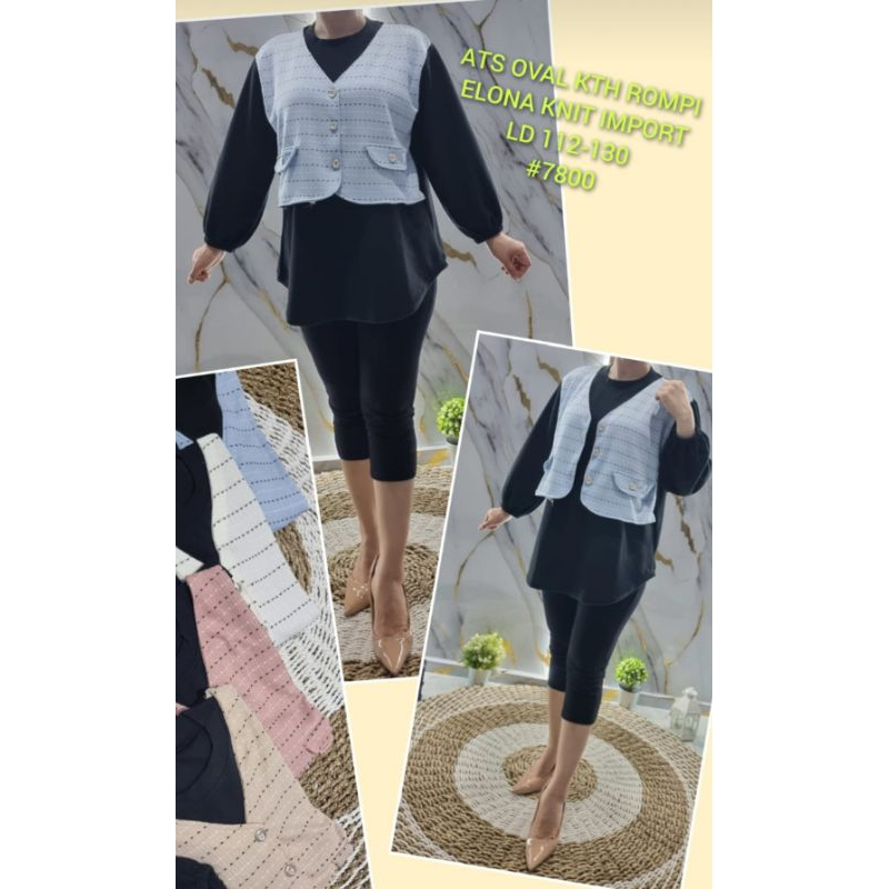 Atasan Vest by Aquila/Atasan NonBusui/Atasan Knit Wanita Kekinian/Atasan Murah