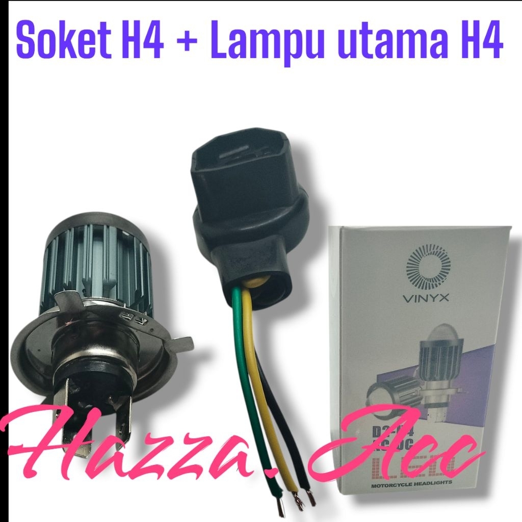 Lampu utama H4 + Soket H4 vixion tiger megapro