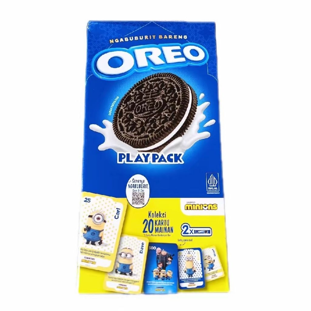 

OREO PLAYPACK NETTO 1 PCS OREO ORIGINAL | 1 PCS OREO CHOCOLATE NETTO 2 PCS X 119.6 GR