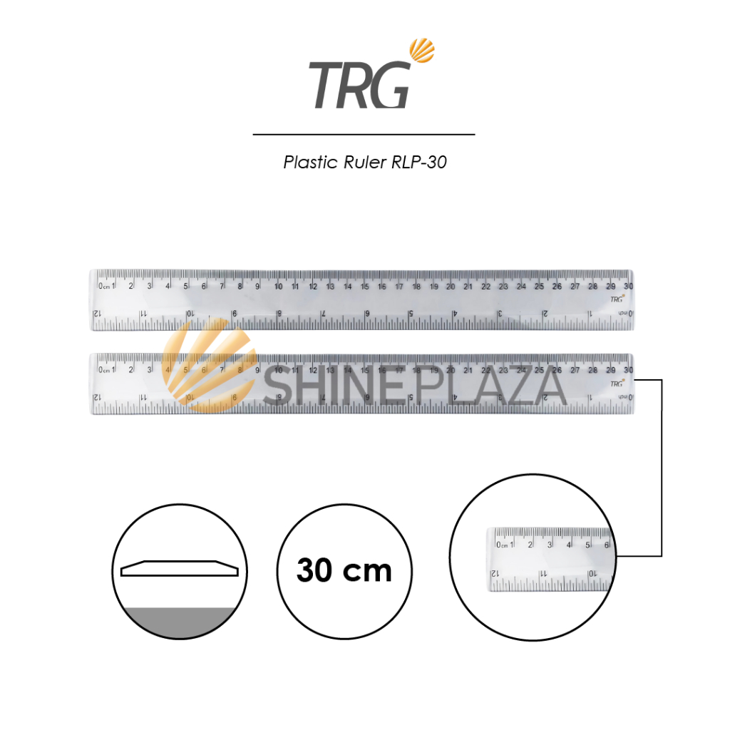 

TRG Plastic Ruler 30 cm RLP-30 - Penggaris Mistar Plastik 30cm TRG