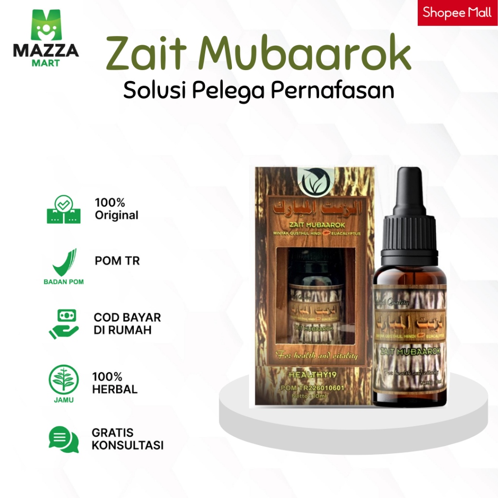 ZAIT MUBAAROK Minyak Qustul Hindi Plus Eucalyptus Atasi Gangguan Saluran Pernafasan Zait Mubarok