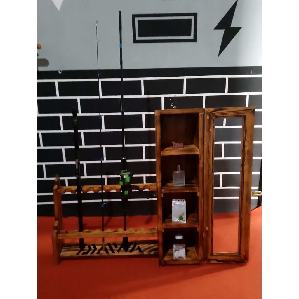 RAK JORAN MOTIF BAKAR JATI BELANDA