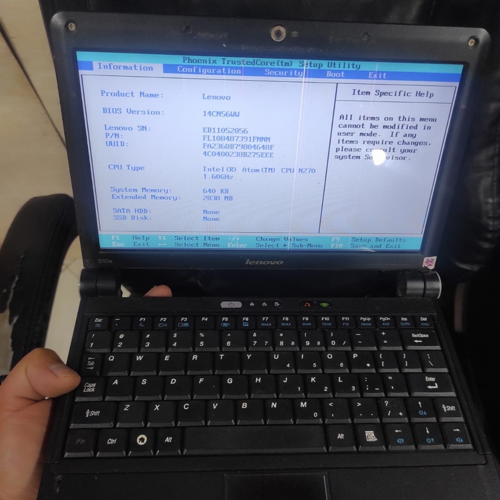 laptop Lenovo IdeaPad s10 S10e Motherboard w/ CPU Intel Atom N270