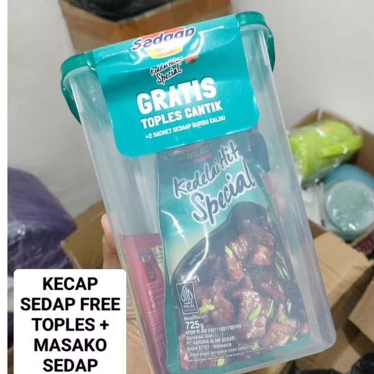 

kecap 735ml free kontainer free Masako sedap