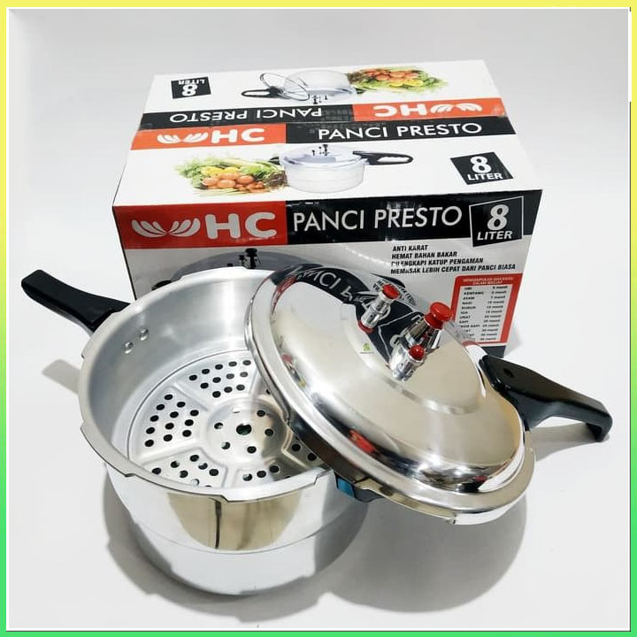 Presto 8 Liter HC / Panci Presto 8ltr+Steamer HC / Panci Presto 8 Liter