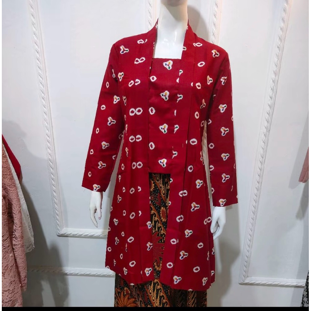 kebaya kutubaru jumputan tunik