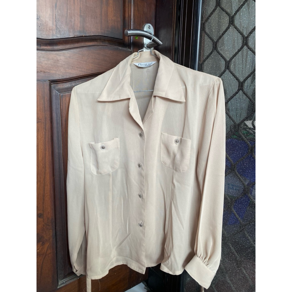Preloved Kemeja Wanita Cream
