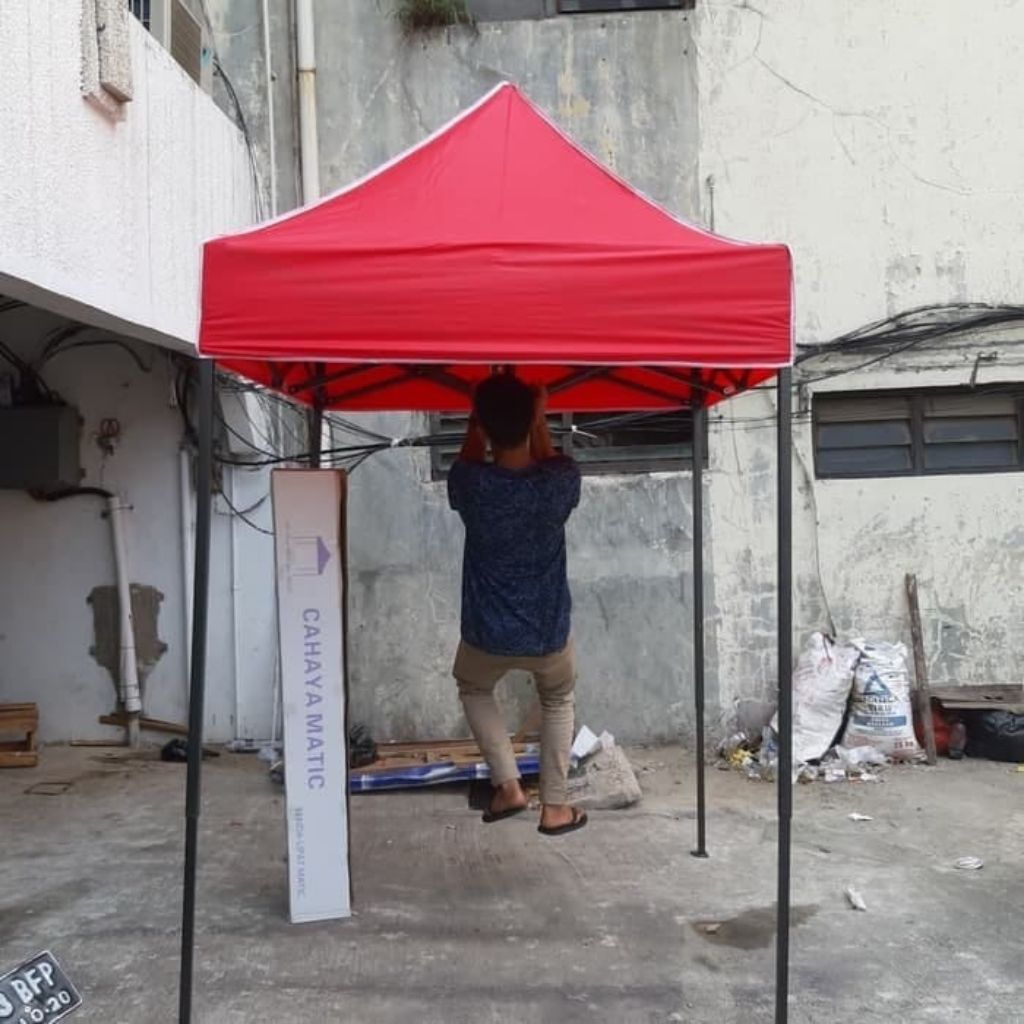 TENDA LIPAT 1,5X1,5 BESI HOLLOW 0,8mm + DINDING 4 SISI