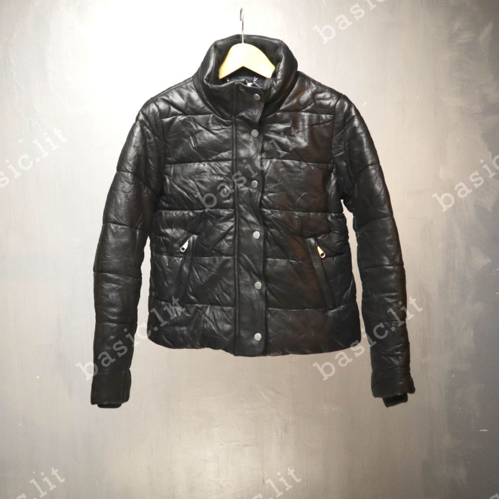 Tommy Hilfiger puffer leather jacket