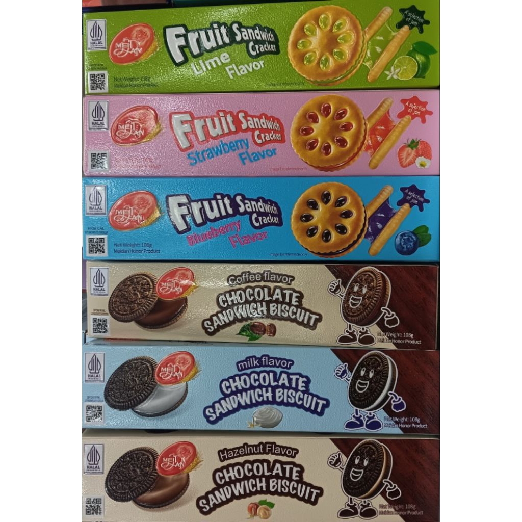 

Meidan sandwich choco / sandwich fruit / biskuit coklat / biskuit buah 108gr