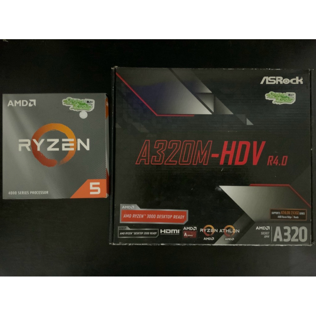 Paketan Procie + Motherboard - Ryzen 5 4500 + Asrock A320m-HDV