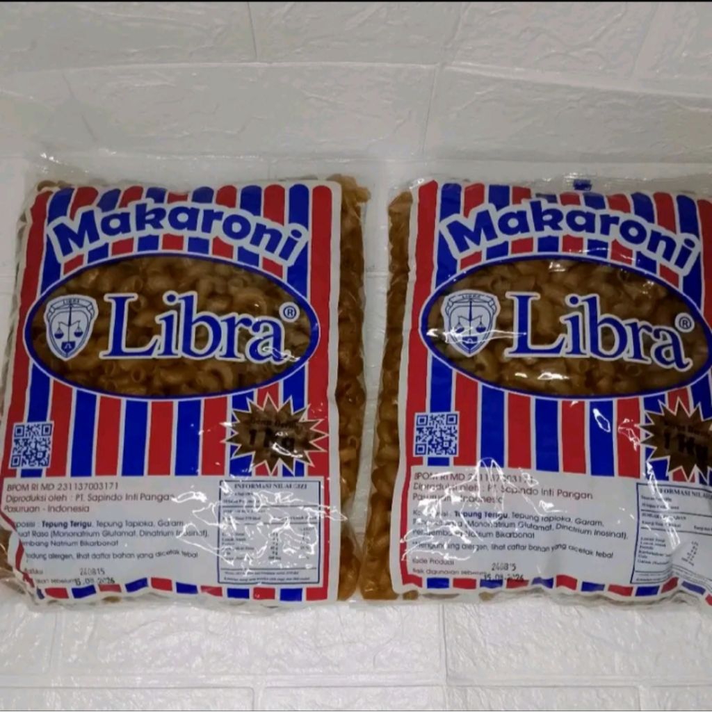 

1kg krupuk makaroni mentah Libra enak ngembang