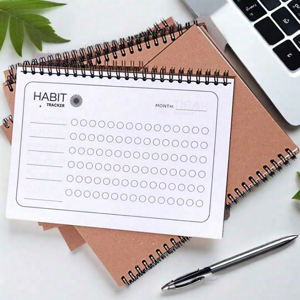 

Buku Catatan Habit Tracker Notebook A5 / Buku Catatan Memo
