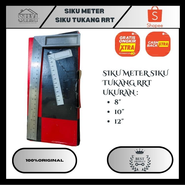 SIKU METER SIKU TUKANG MURAH MERIAH 8" 10" 12" SIKU TUKANG SIKU METER