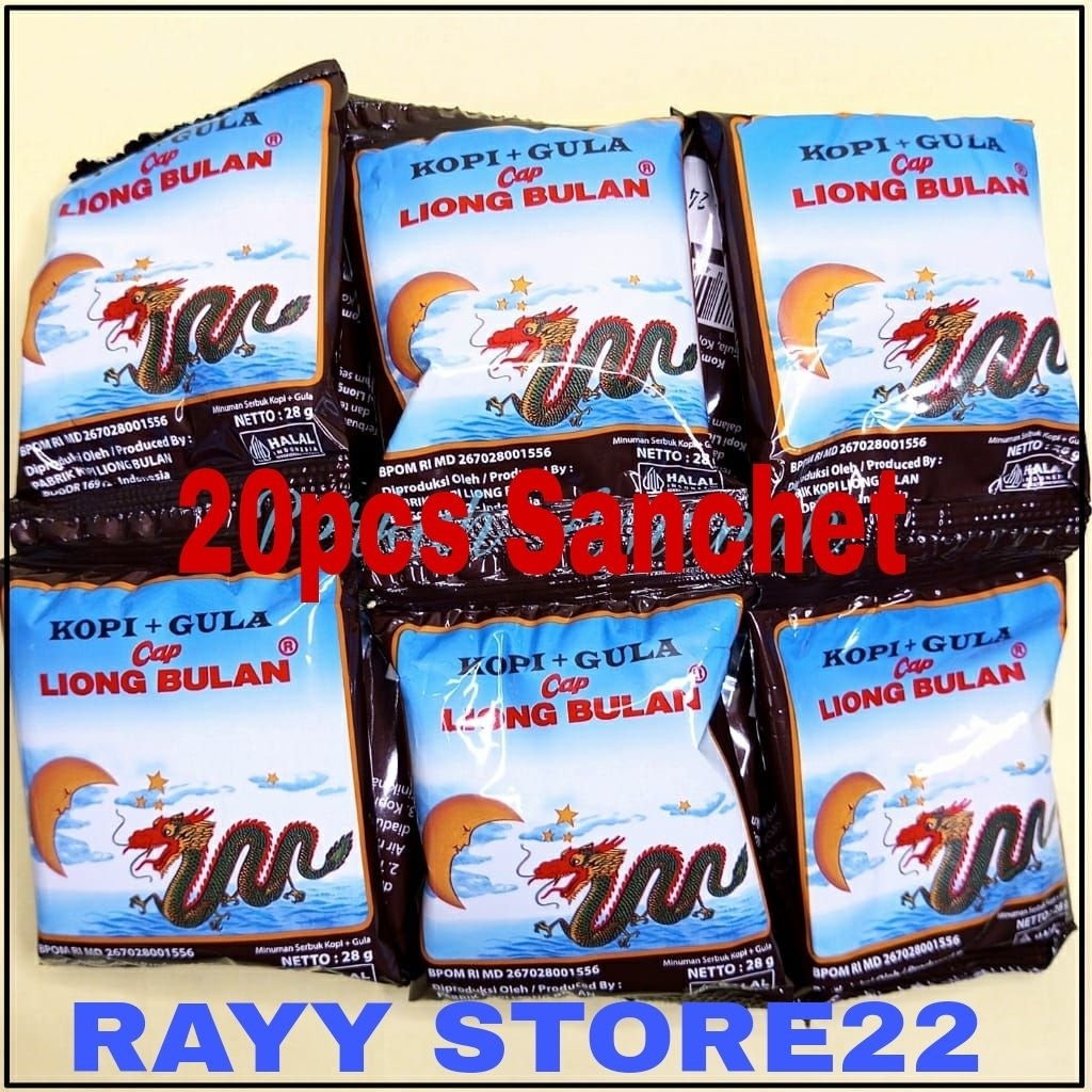 

Kopi Liong Bulan Plus Gula 28gr ( 1pak isi 20 Sanchet )