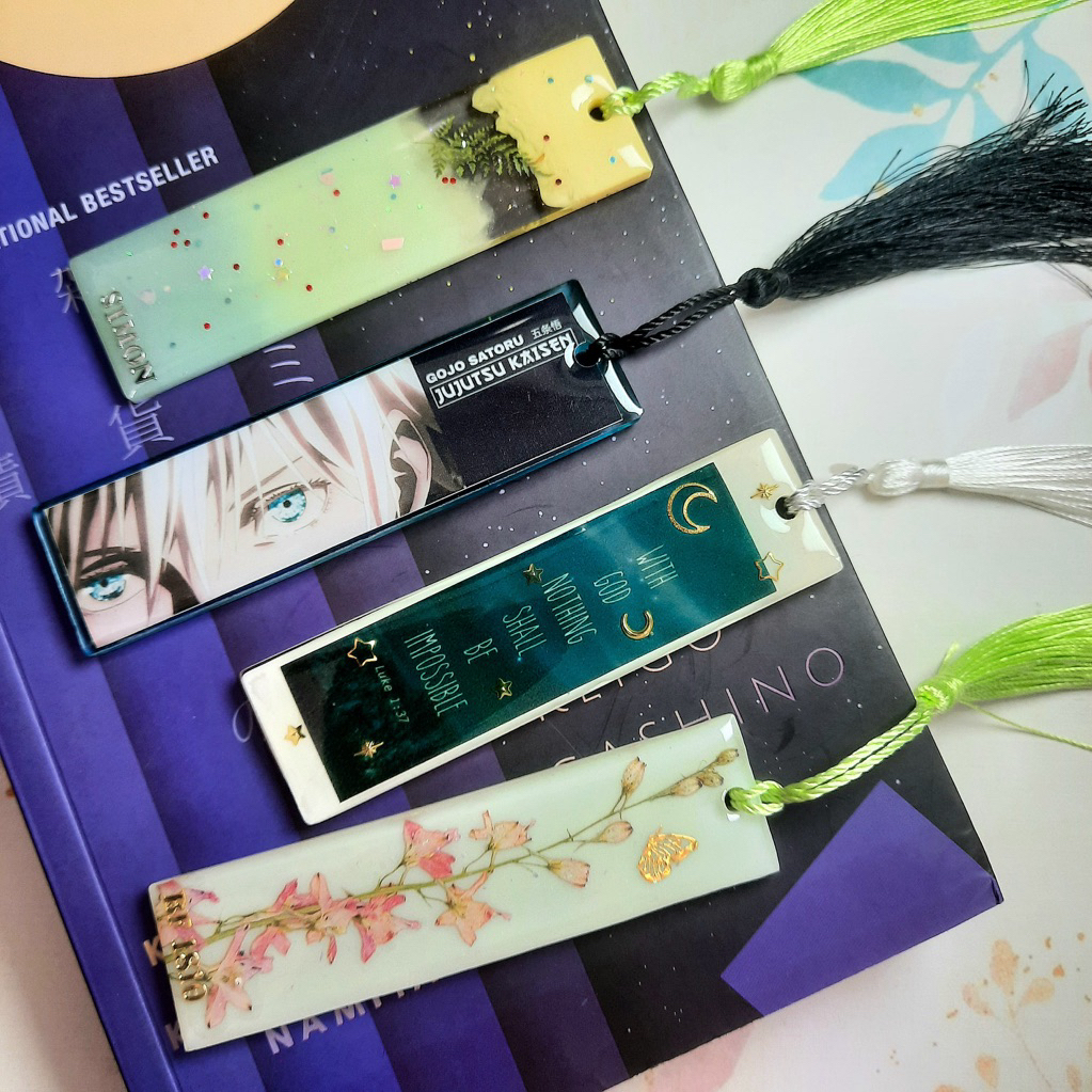 

CUSTOM Resin Bookmark/Pembatas Buku Resin Aksesoris Kado Hadiah Souvenir