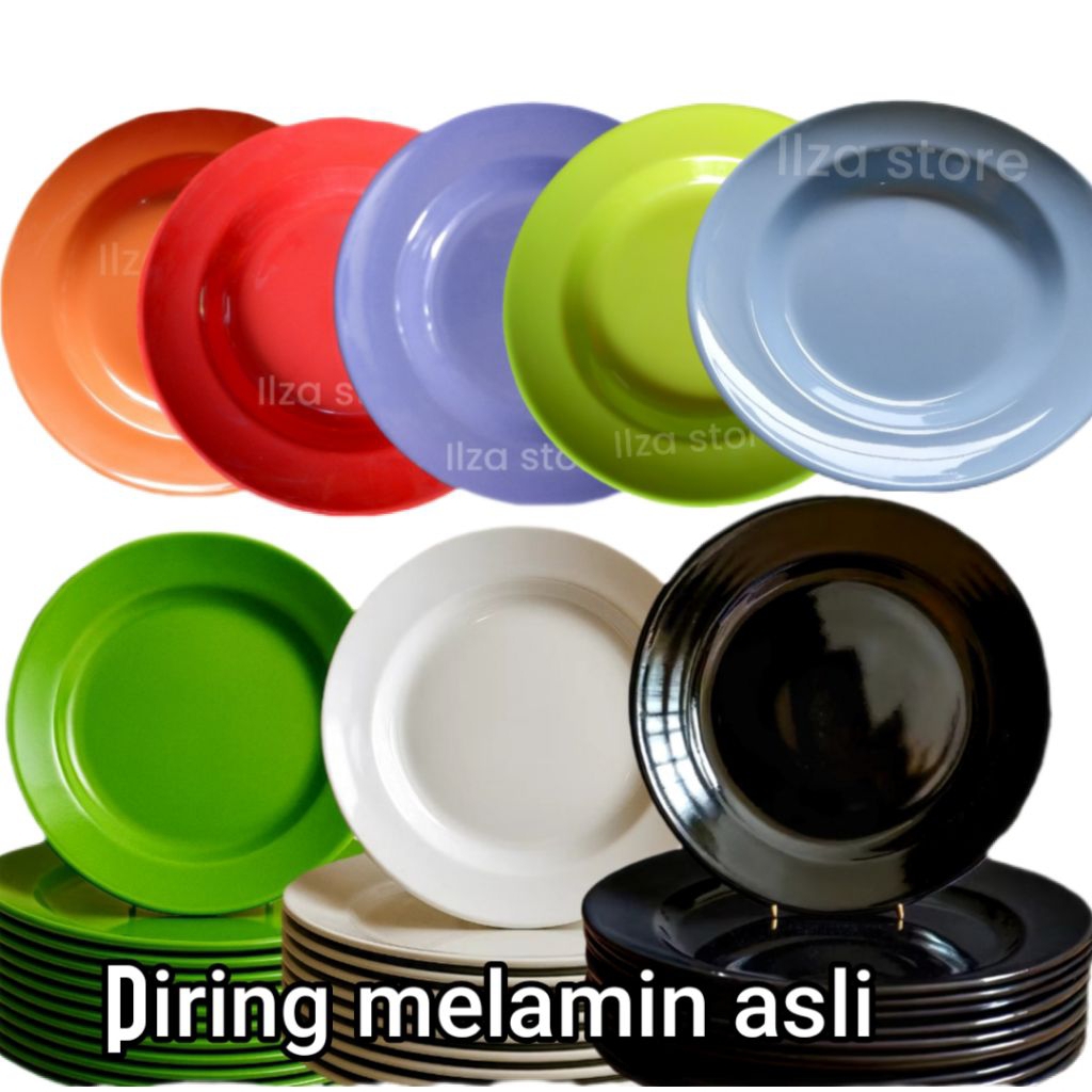 piring makan melamin bulat  9 inch/piring melamin polos/piring murah