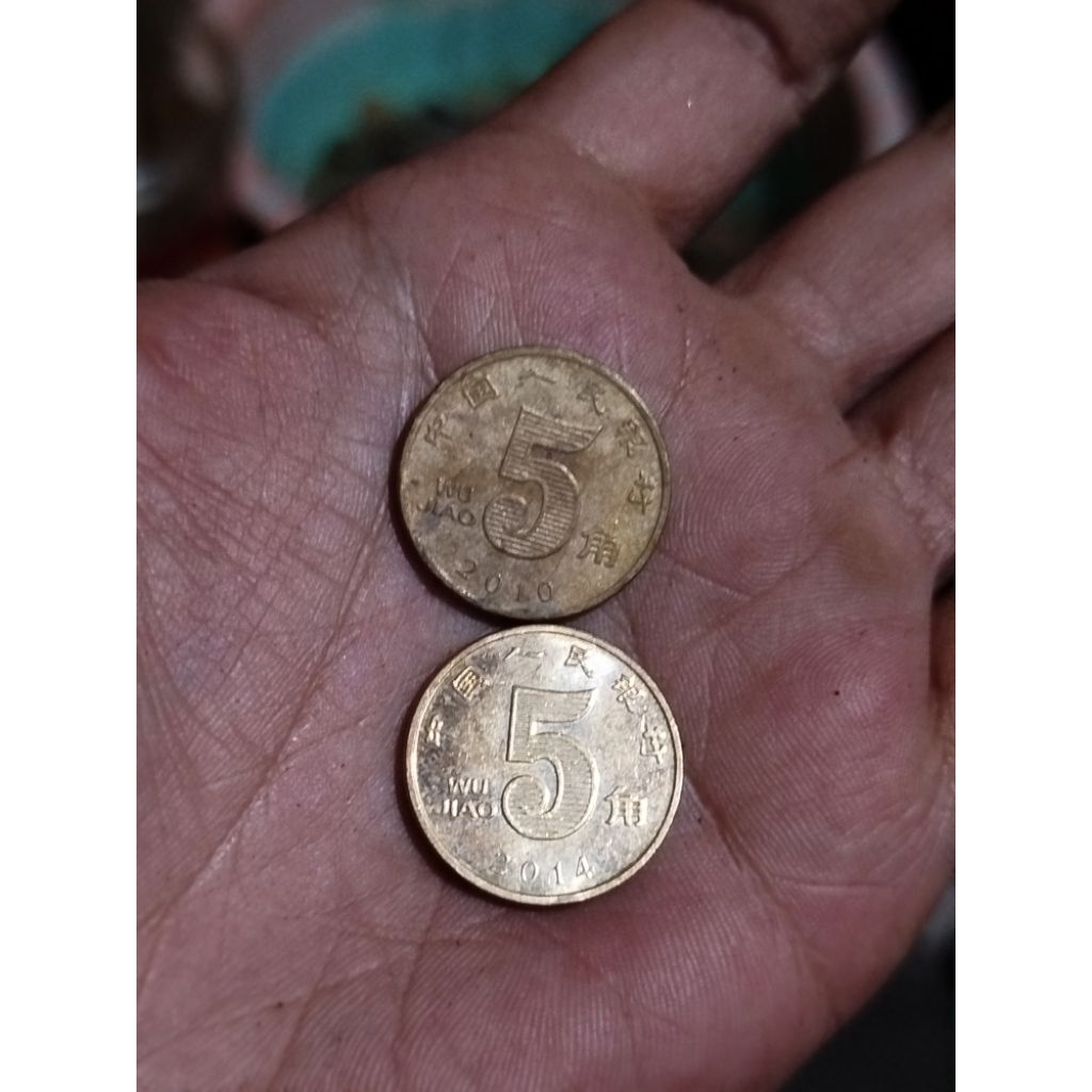 koin koleksi koin mancanegara 5 wu jiao China