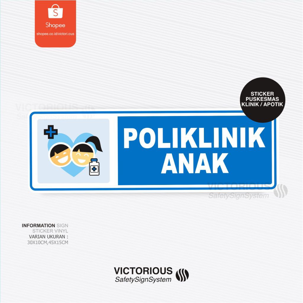 

Sticker Information Sign Rambu Poliklinik Anak