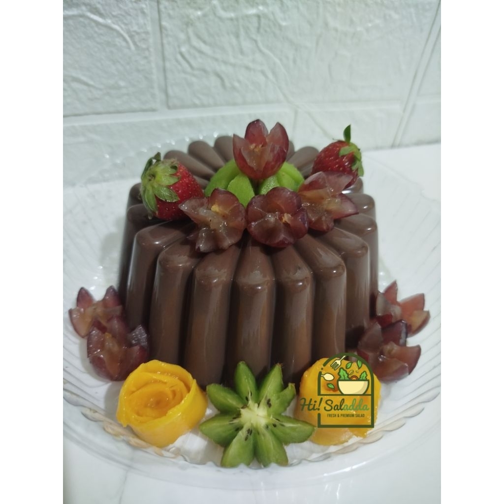 Puding coklat buah puding ulang tahun puding hias