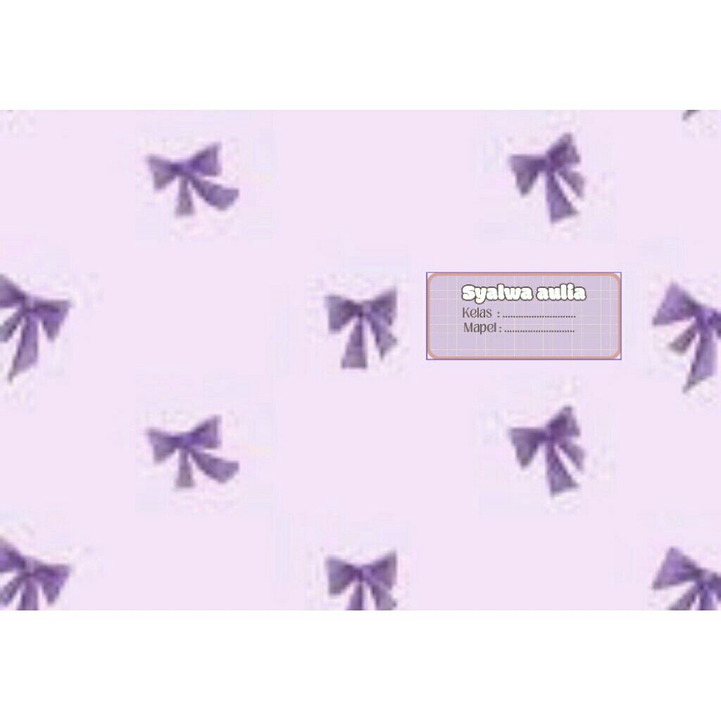 

SAMPUL BUKU COQUETTE AESTETIC lylac custom nama by tithamisu