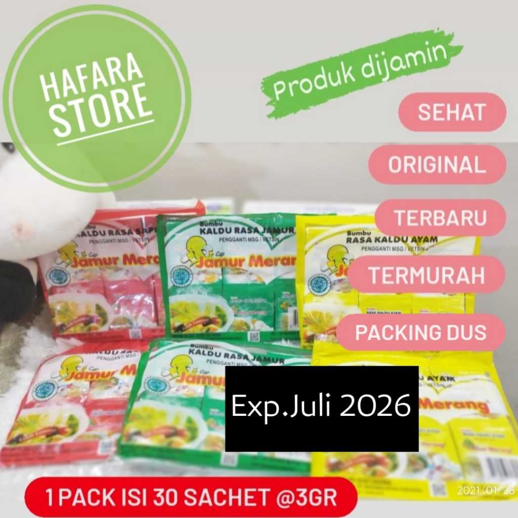 

Kaldu Jamur Merang 1 Karton isi 10 dus 3gr