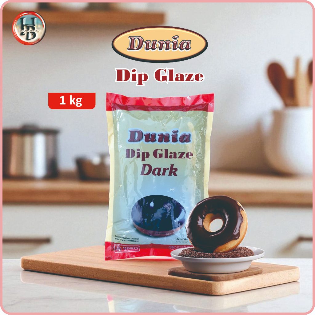 

Forcysn Dunia Dip Glaze (Original Pack) Kemasan 1Kg - Selai - Olesan - Topping Donat - Bahan Kue