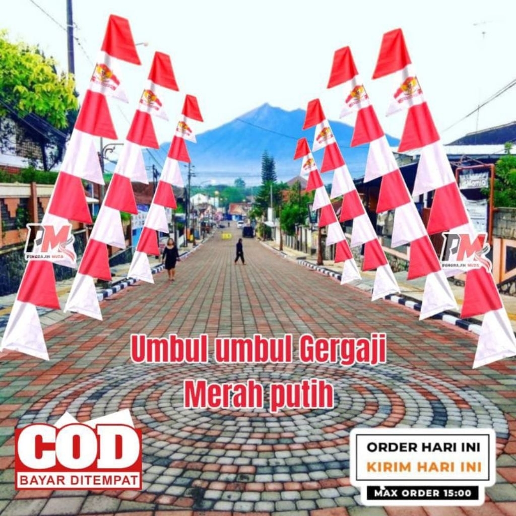 Umbul Umbul Warna Warni isi 20 pcs 1 kodi