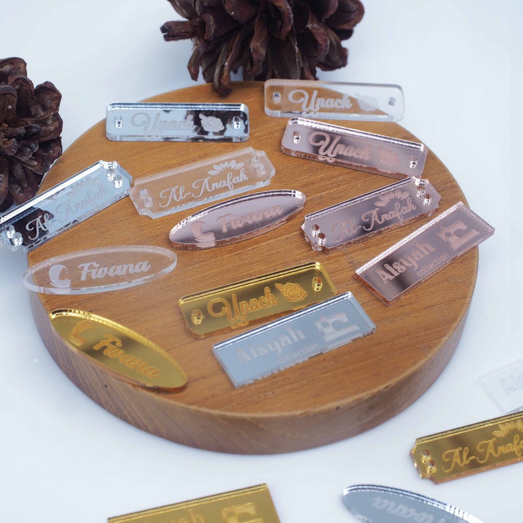 

Label Akrilik / Label Hijab /Label Baju UK 1x2 cm