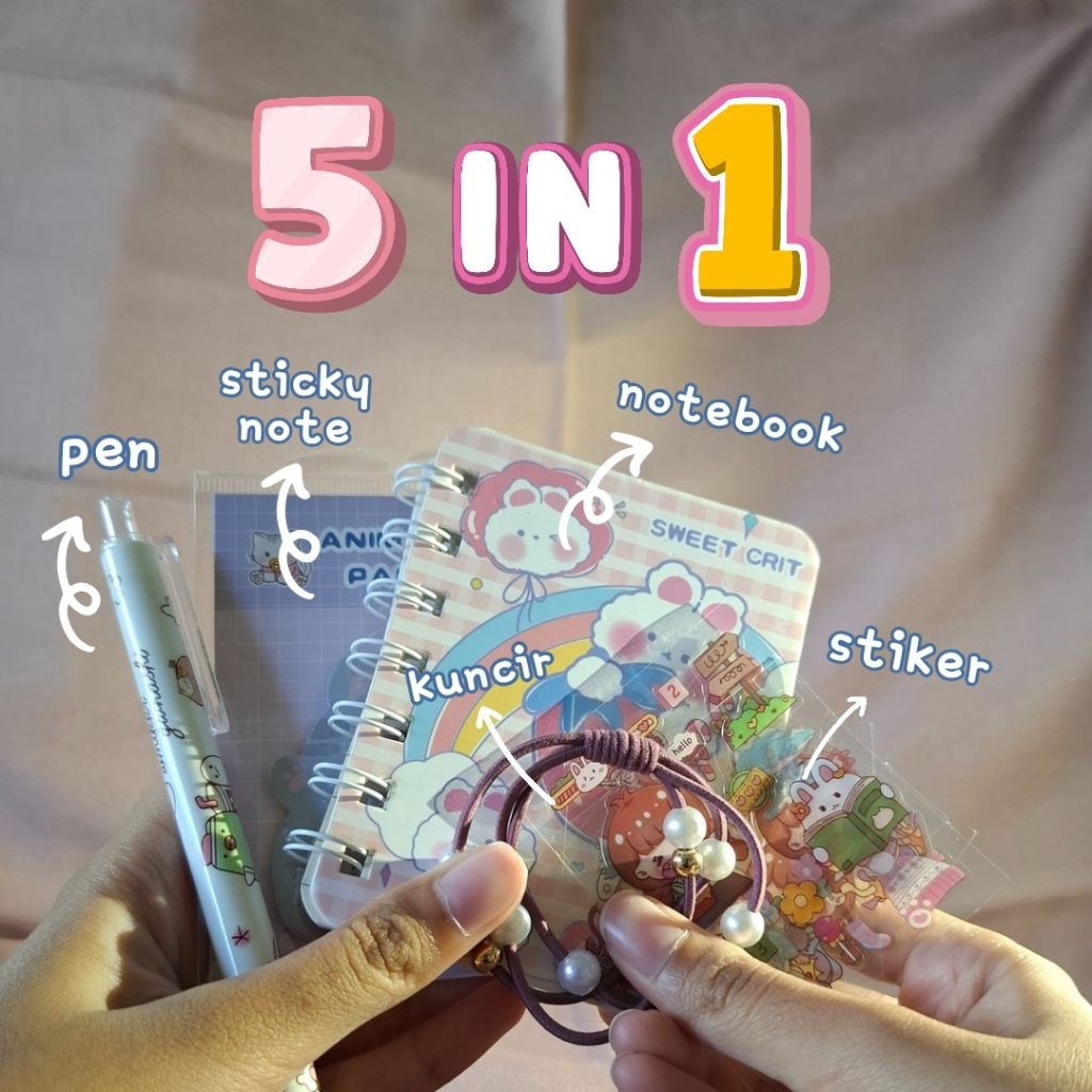 

[TERMURAH] 5 in 1 kit diary notebook