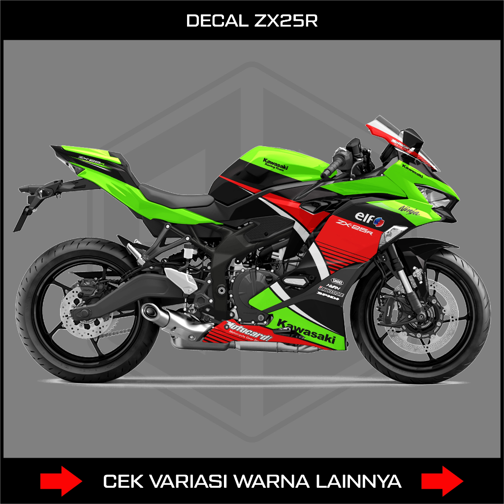 Sticker Kawasaki Decal ZX25R Full Body / Decal Ninja ZX 25r Fullbodi