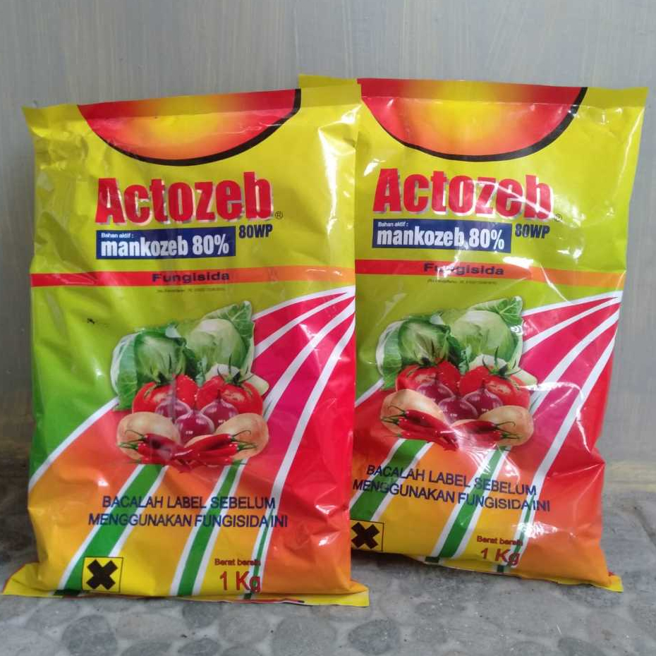 Fungisida Actozeb 80 WP : Mancozeb 80% - Fungisida Sistemik Busuk Akar Buah Batang - 1 Kg