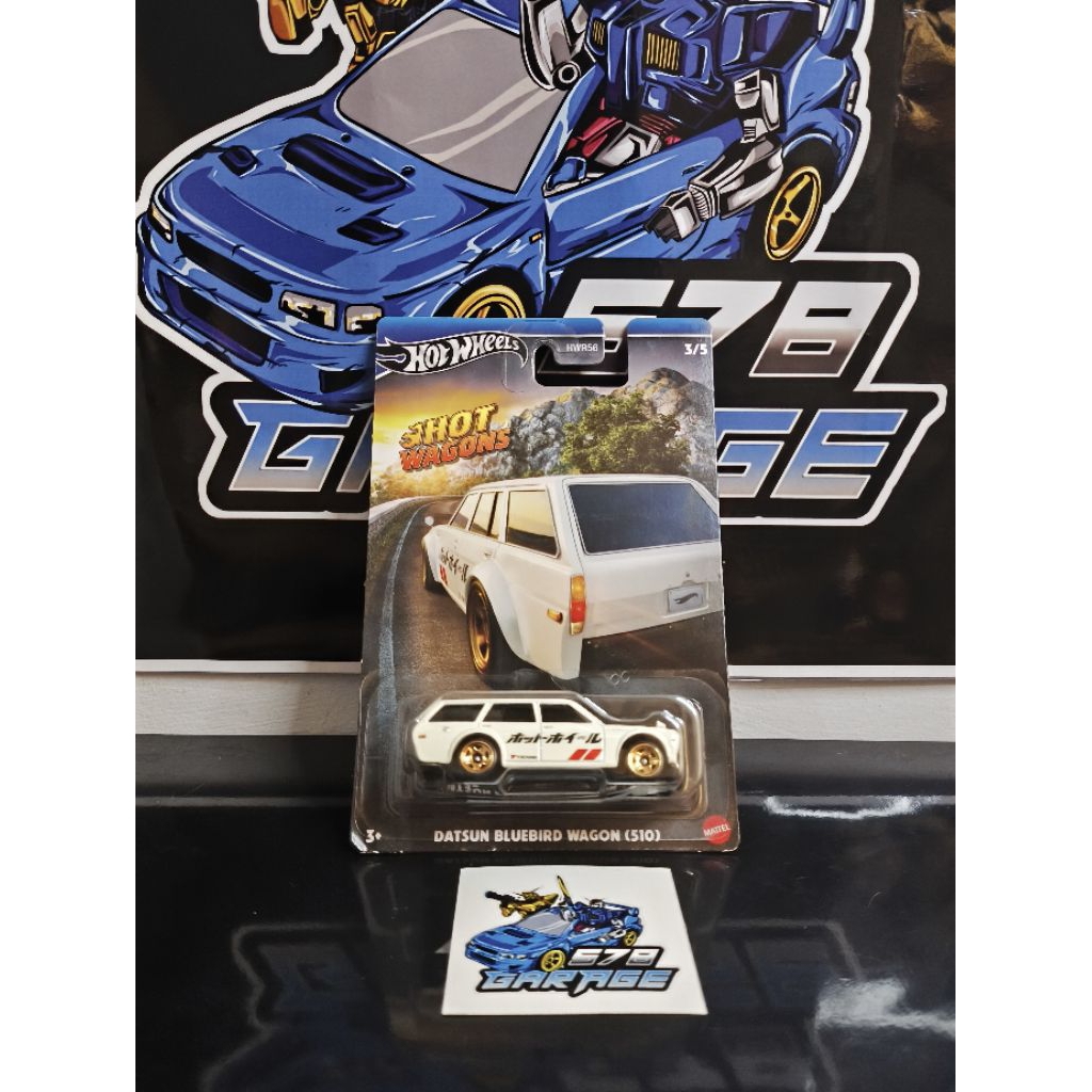 Hot Wheels Datsun Bluebird Wagon Putih Hot Wagon