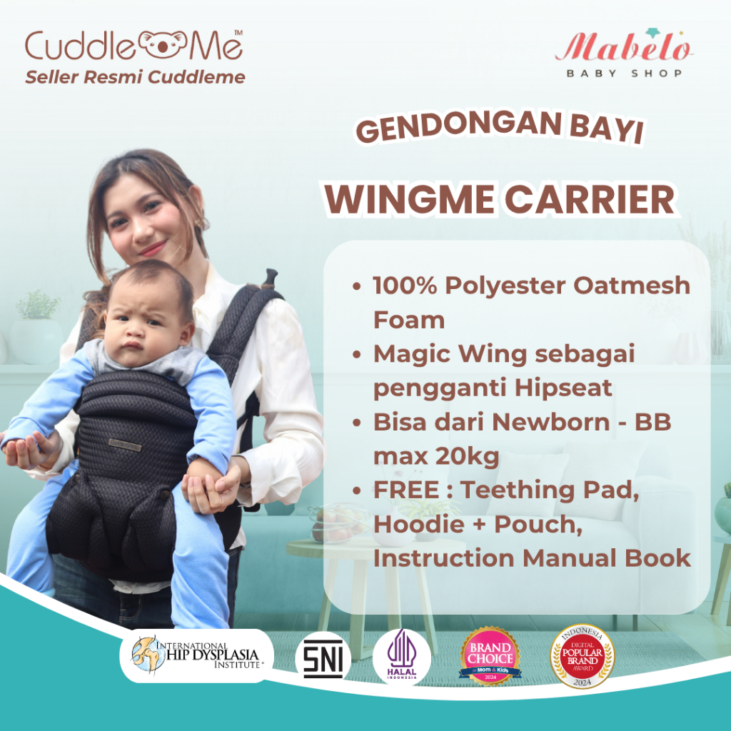 Gendongan Bayi - Cuddleme Wingme Carrier - Gendongan Hadap Depan Tanpa Hipseat
