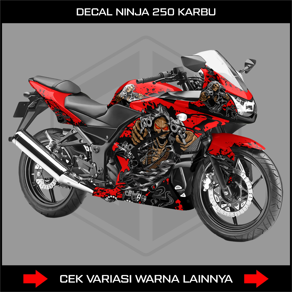 DECAL STIKER NINJA KARBU 250 FULL BODY / KAWASAKI NINJA 250 KARBURATOR FULLBODI