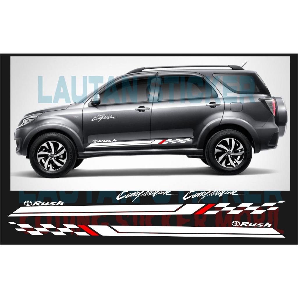 promo stiker mobil toyota rush terios cutting stiker lis bodi samping mobil toyota all new rush terb