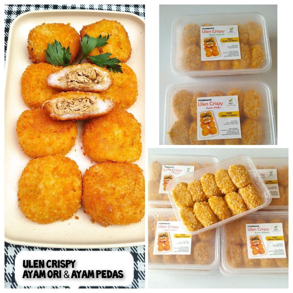 

Ulen Crispy Isi Ayam Original dan Ayam Pedas Kemasan Beku Frozen