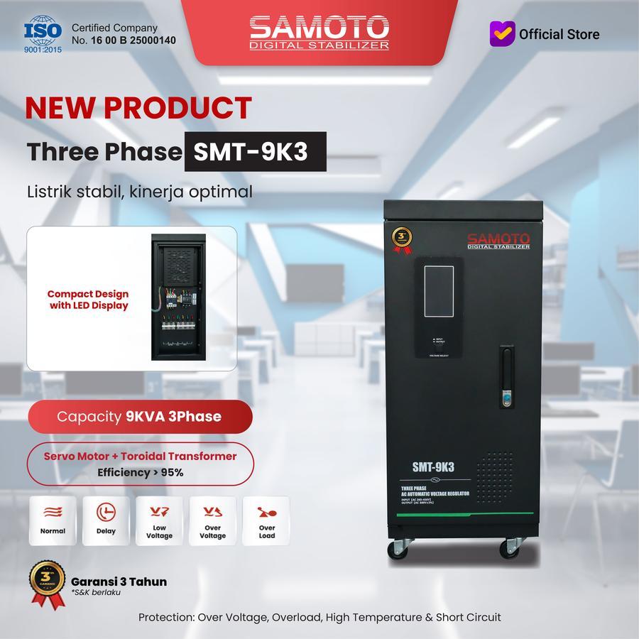 SMT9K3 Stabilizer SAMOTO Digital Stabilizer 9000VA Three Phase