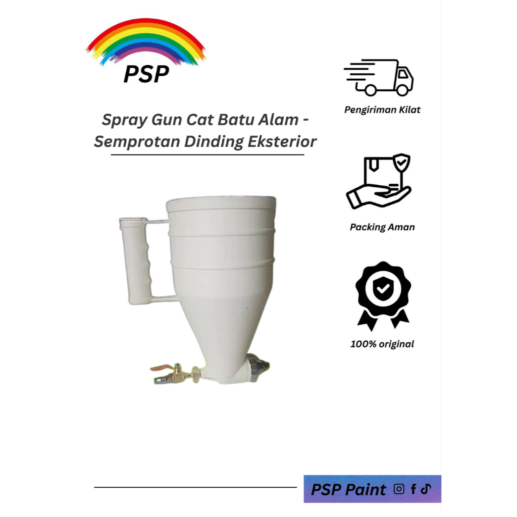 Spray Gun Cat Batu Alam - Semprotan Cat Dinding Eksterior 2500ML