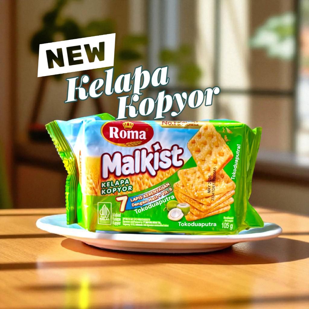 

Roma Malkist kelapa Kopyor 105 Gr / Malkist kelapa kopyor 105 gr/ biskuit malkist