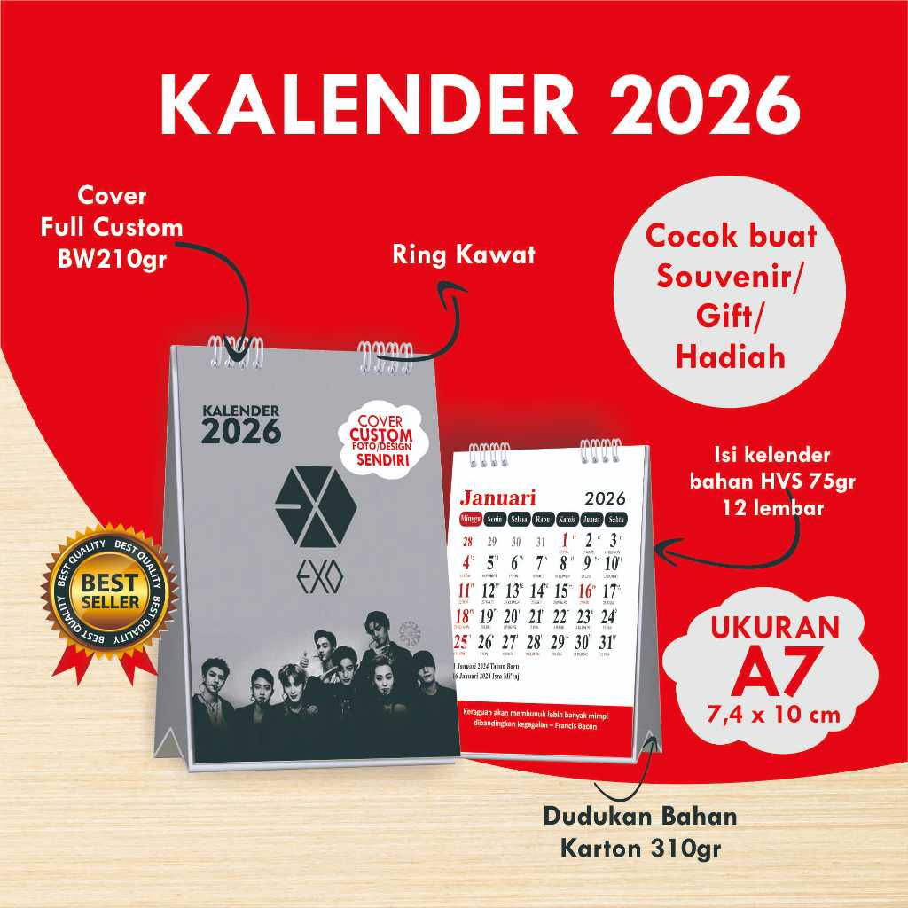 

KALENDER 2026 A7 KALENDER MEJA SOUVENIR KALENDER 2026 CUSTOM KALENDER MINI KALENDER MURAH 2026