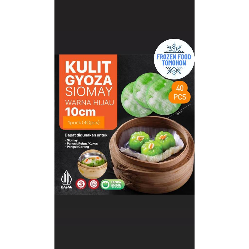 

Kulit Gyoza Siomay Warna HIjau isi 40pcs - Frozen Food Tomohon