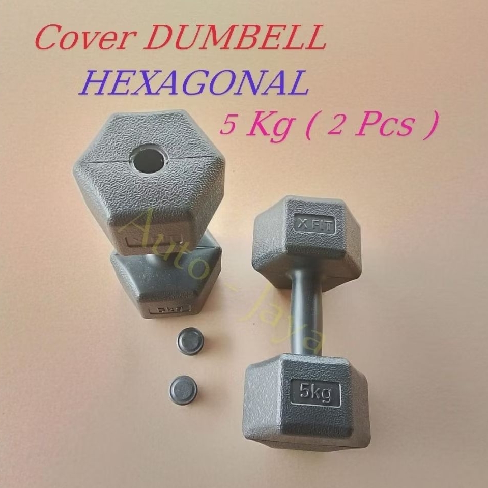 BARBEL 5 Kg HEXAGONAL ( 2 PCS ) SEPASANG/TANPA ISI/ KOSONGAN
