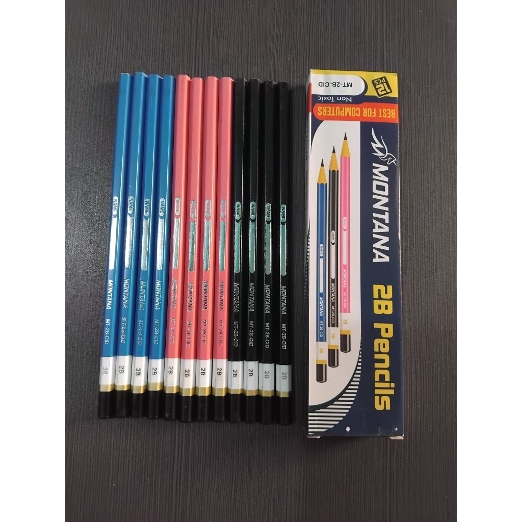 

Pensil Montana MT-2B-CID isi 12 Pcs kayu Berkwalitas